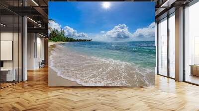 paradise tropical beach palm the Caribbean Sea Wall mural