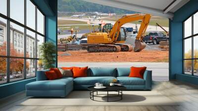 runway construction Wall mural