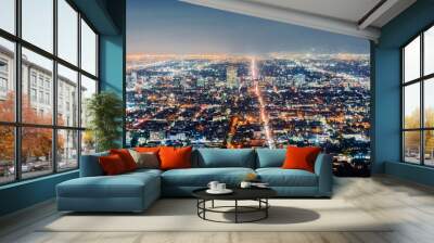 Los Angeles lights at night Wall mural