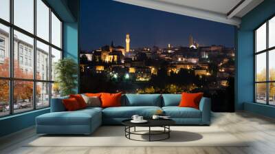 medieval city of Siena in Tuscany Wall mural