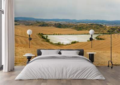 Panorama ohills in Tuscany Italy, in val d' Orcia, province of Siena Wall mural