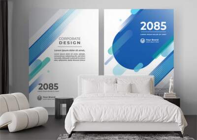 Corporate book cover design template. Brochure  template. Wall mural