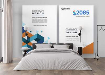 Corporate book cover design template. Brochure  template. Wall mural