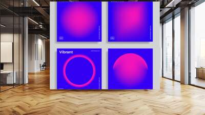 design template with vibrant gradient shapes Wall mural