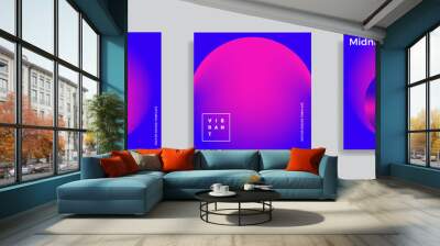 design template with vibrant gradient shapes Wall mural