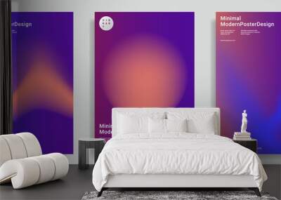 design templates with vibrant gradient shapes Wall mural