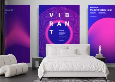 design templates with vibrant gradient shapes Wall mural