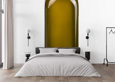 Olive oil bottle isolated on the white Wall mural