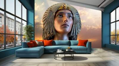  Cleopatra Egyptian Queen VII century of Egypt 3D render Wall mural