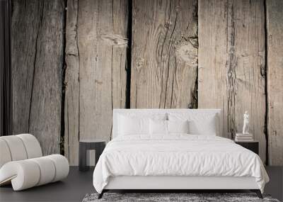 background old brown and gray wooden boards close up Wall mural