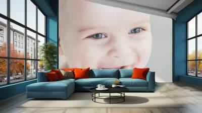 happy infant baby smiling  Wall mural