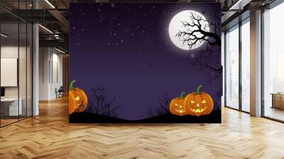 Halloween element and background template illustration Wall mural