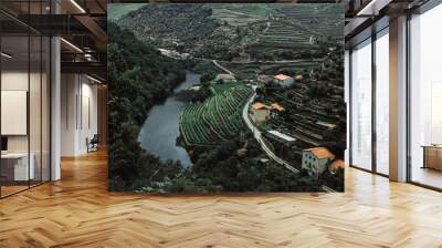 View of the hills in Douro Valley, Porto, Portugal. Wall mural