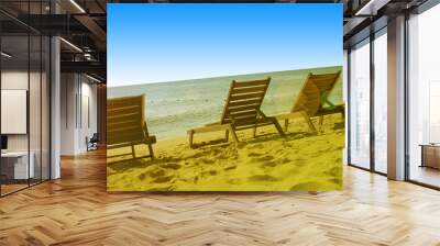 Beach Chairs Wall mural