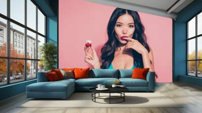 Portrait of fabulous glamorous lovely sweet exquisite attractive Wall mural