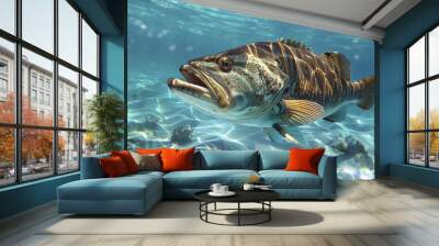 fish in the water Wall mural