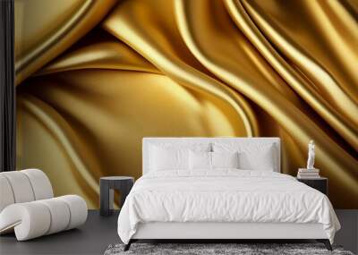 gold luxury fabric background with copy space Wall mural