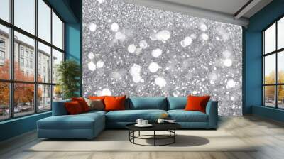 silver glitter sparkle texture background Wall mural