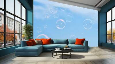 soap bubbles on background Wall mural