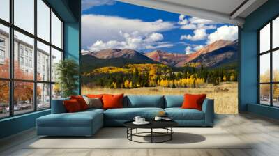 Colorado Rocky Mountain Fall Panoramic Landscape Wall mural