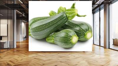 zucchini courgette Isolated on white  Wall mural