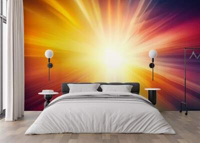 background with rays Wall mural