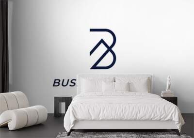 design modern logo creative letter B and house Wall mural