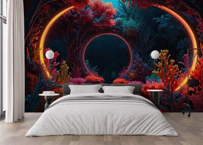 background with stars Wall mural