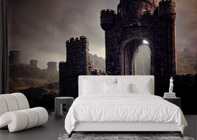 Guardian Knights Protecting their Homeland. Wall mural