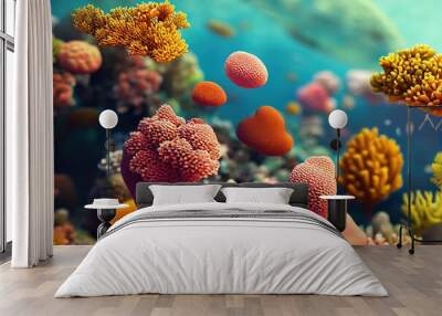 This is a 3D illustration of Wall mural