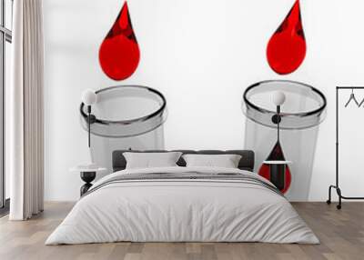 Blood drops Wall mural