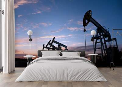 pump-jack group Wall mural