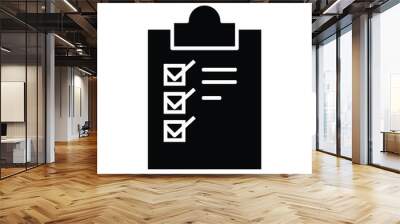 Checklist icon design with simple check marks for business, web and interface icons. Customizable thin line illustration.  Editable stroke. Wall mural