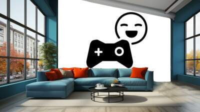 Gaming icon, logo, shape, symbol, arts, design, icon, game, console Wall mural