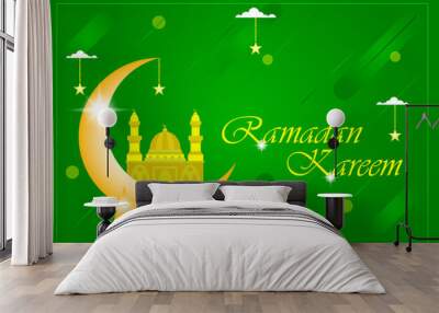 Ramadan kareem greeting card vector illustration Wall mural