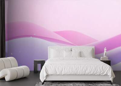 Soft pink wavy pattern Wall mural