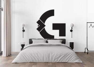 Circle And Arrow G Logo Vector Illustration Wall mural