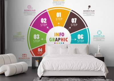 vector illustration Can be used for process, presentations, layout, banner,info graph  Wall mural