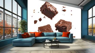 brownies falling in chunks and pieces Wall mural