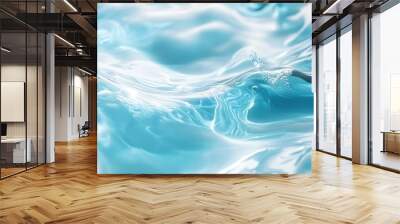 light teal blue clear water surface banner background, product advertisement banner concept Wall mural