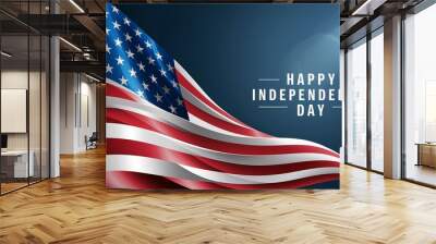 USA 4th of july background, banner, Happy independence day usa, Generative ai Wall mural