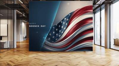 USA 4th of july background, banner, Happy independence day usa, Generative ai Wall mural