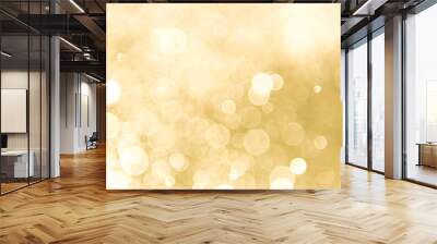 Gold background with light bokeh. Abstrat background Wall mural