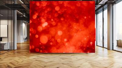 Ruby red bokeh background with soft blur bokeh light effect, background bokeh Wall mural