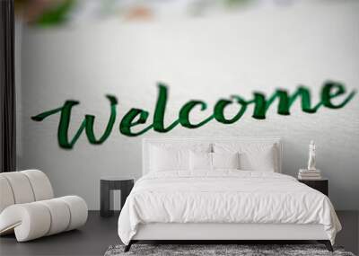 Welcome Text Wall mural