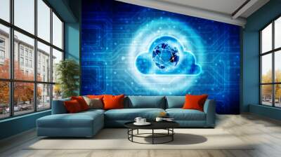 2d rendering Cloud computing Wall mural