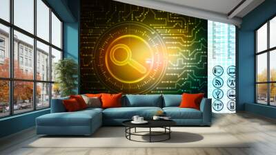 2d rendering Search concept - Lens Wall mural