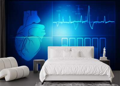 Human Heart - Anatomy of Human Heart Wall mural