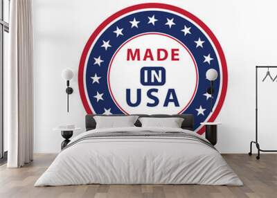 made in usa stamp seal Wall mural