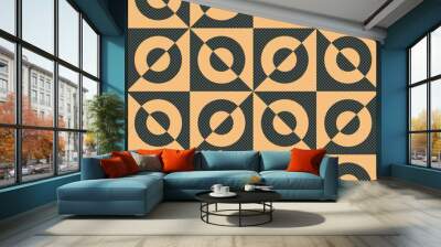 Geometric pattern vector background with circles  Wall mural